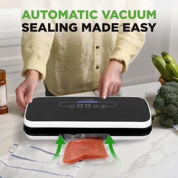 NutriChef Vacuum Sealer Machine Food Saver System w/ Bags PKVS18BK - New in Box - Picture 3 of 7